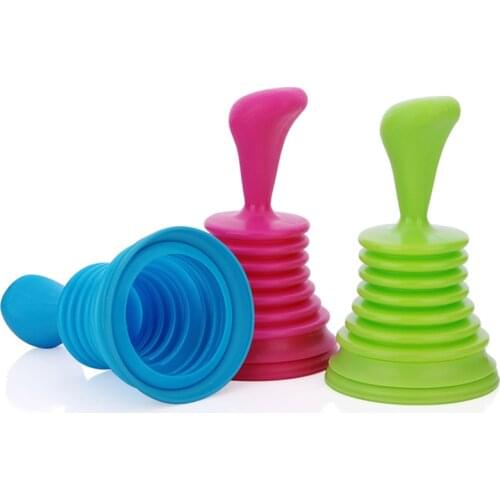 Household Pipe Unblocker Bath Toilet Plunger Kitchen Sink Waste Pipe Cleaner Floor Drain Tool Pipeline Dredge Suction Cup