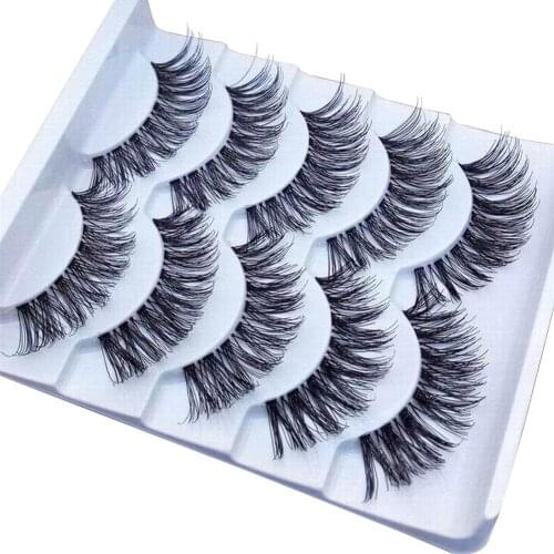 5Pair Makeup Eyelashes women party Handmade Natural Long Volume False Eyelashes Lashes Extensions