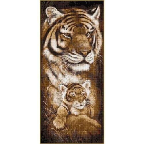 5D DIY Diamond Painting " Tiger Family Animal" Embroidery Full Square Diamond Cross Stitch Rhinestone Mosaic Painting Gift D4081