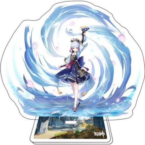 Anime Genshin Impact Kamisato Ayaka Acrylic Stand Model Toys Baal Kaedehara Kazuha Hu Tao Figure Action Gift Collection