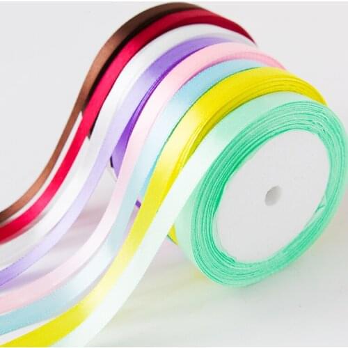 Hot 25yard Long Silk Satin Ribbon 10mm Wide Party Home Wedding Decoration Gift Wrapping Christmas New Year DIY Material Supplies