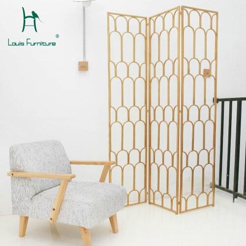 Louis Fashion Screen Nordic Iron Art Simple Modern European Style Living Room Entrance Double Faced Folding Screen