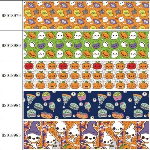 HSDRibbon free shipping 3" 75mm heat transfer printed hsd-design series Grosgrain Ribbon 50Yards/Roll