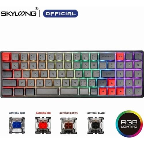 Skyloong SK73 73 Keys Hot Swappable Mechanical Keyboard With RGB Mx Backlit PBT GSA Keycaps For PC/Win/Mac/Gaming Wired Keyboard