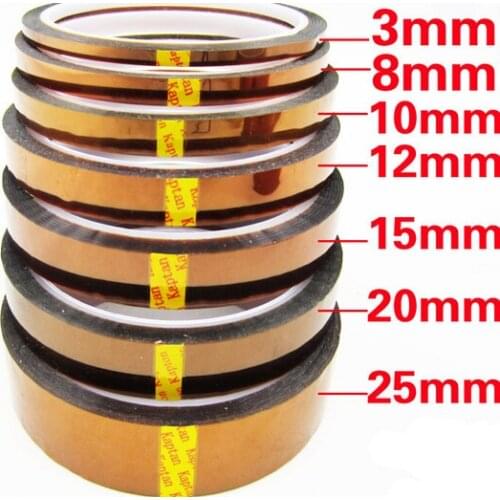 33m 100ft Adhesive Tape Gold High Temperature Heat Resistant Polyimide Tape for Electronic Industry BGA Tap High quality
