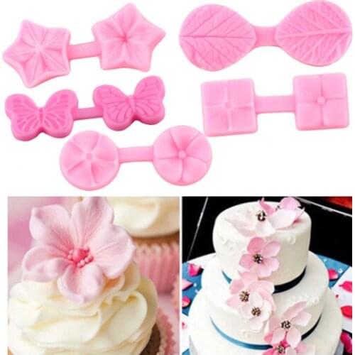 Flower Petal Silicone Molds Wedding Cupcake Topper Fondant Mould Cookie Baking Cake Decorating Tools Candy Clay Chocolate Molds