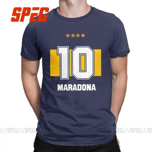 Maradona T Shirt Mens 100% Cotton Fun T-Shirt Round Collar Hand of God Tees Short Sleeve Clothes Plus Size