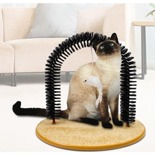 Cat Massage Self Brush Pet Cat Scratching And Itching Hair Removal Device Arch Type Cat Rubbing Brush Shedding Tickling Comb