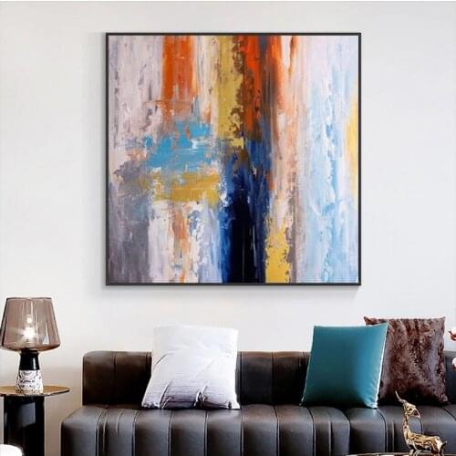 Fashion Wall Art Hand Painted High Quality Colors Abstract Oil Painting on Canvas Colorful Wall Art Modern Abstract Oil Painting