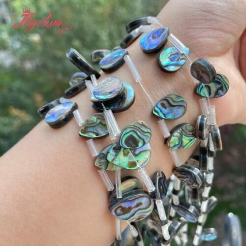 Nautral Drop Multicolor Abalone Shell 10x14.13x18mm Loose Beads Stone Beads For DIY Necklace Bracelets Jewelry Making Strand 15"