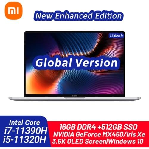 Xiaomi Laptop Pro 15 Enhanced Edition Intel Core i7-11390H/i5-11320H 16GB DDR4 512GB SSD 3.5K OLED 15.6Inch Notebook 100%sRGB