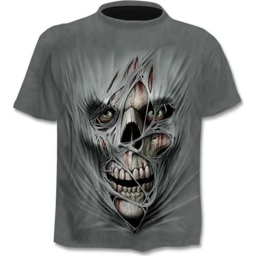 2021 new Drop ship 3D printed T-shirt mens womens tshirt punk style top tees skull t shirt gothic tshirt asian size 6XL gym