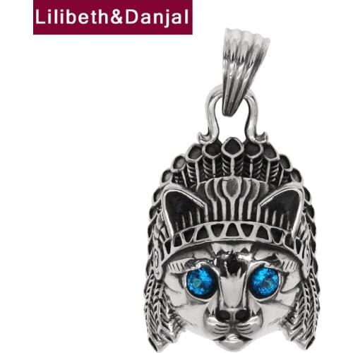 Pharaoh Cat Necklace Pendant 925 Sterling Silver Inlaid Blue Zircon Fashion Fine Jewelry For Women Men 2021 New Bijoux Femme P06