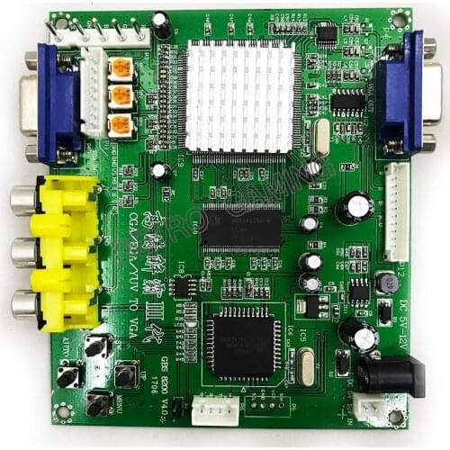 1 Set New RGB CGA EGA YUV to VGA HD Video Converter Board cga to vga Moudle HD9800 GBS8200 single output