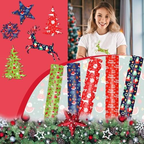 Gift Wrapping Paper DIY Handmade Craft Christmas Pattern Tissue Paper Floral Packaging Vinyl Heat Transfer Craft Paper Garment