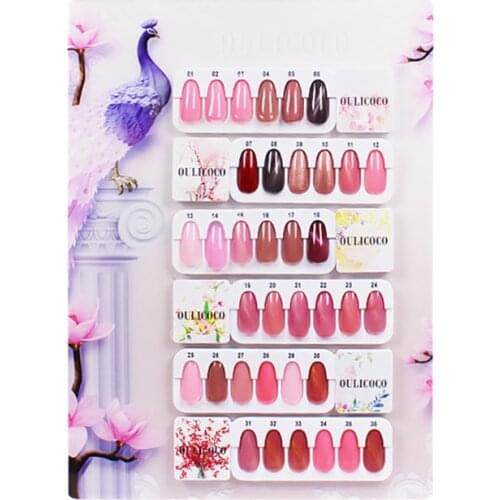 36/48 Slots Nail Tips Display Stand Board Professional Model Nail Salon Display Showing Gel Polish Color Chart with Fake Tips