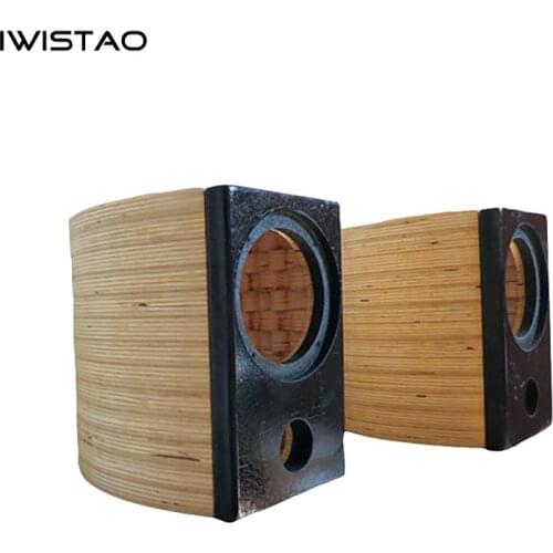 IWISTAO 3~4 Inch Empty Speaker Cabinet Full Range Multilayer Board Drum Shape Internal Wave Pattern HIFI Audio DIY