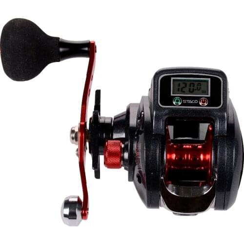 Baitcasting Fishing Reel With Line Counter 16+1 Bearings Baitcaster Reel with Digital Display Fishing