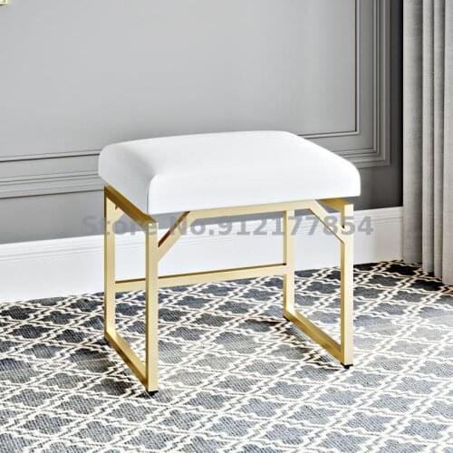 Light luxury style dressing stool modern minimalist makeup stool bedroom net red dressing table chair Nordic leather soft bag st