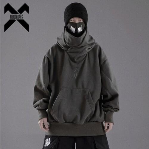 11 BYBBS DARK Loose Oversized Hoodie Sweatshirt 2021 Winter Cotton Pullover Men Harajuku Hoodie Hip Hop Streetwear WB280