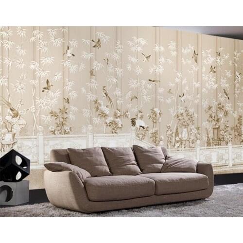 Home Decoration Hand-painted flowers and birds photo wall murals wallpaper window mural wallpaper
