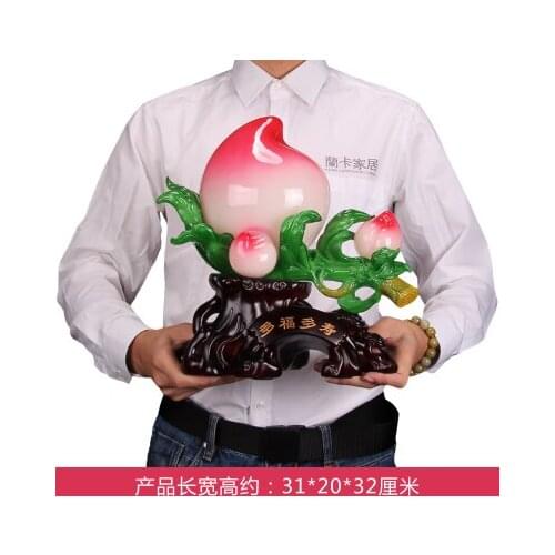 Yushou peach set up a living room home decoration birthday gifts for the elderly creative birthday gifts room Home