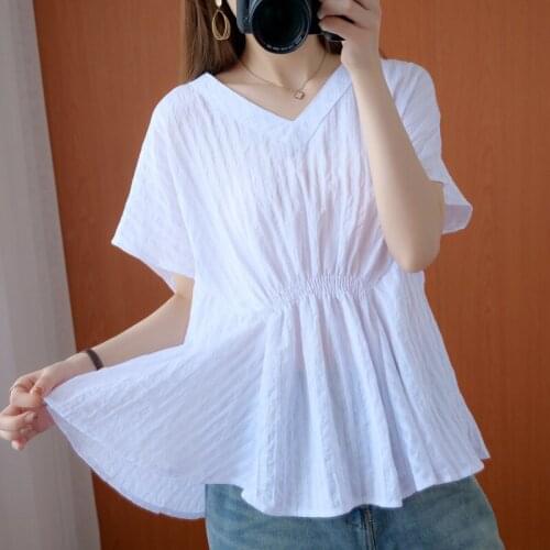 Bat Short Sleeve tshirt Femme Womens Loose Tops Plus size women tshirt Solid vintage Casual Loose Tops Section T-Shirt Pullover