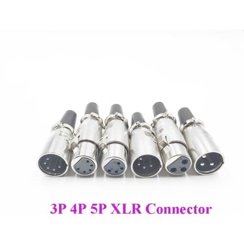 3P 4P 5P XLR Japan Style Microphone Audio Plug 3/4/5 Pin Male Female Connector Cannon Mic Microphone XLR Cable Terminal