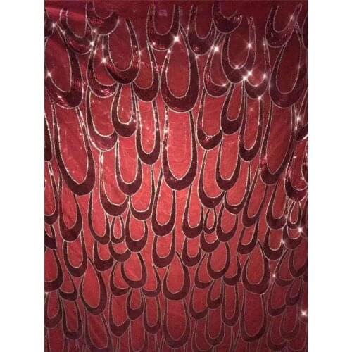 African Sequin Embroidery Lace Fabric For Evening Dress African Voile Lace Fabric with pretty design sequin Fabric BZL-12.180