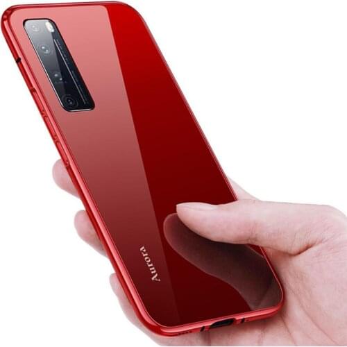 Aluminum Metal Bumper Phone Case for Huawei P40 Lite Frame Matte Slim Tempered Glass Cover for Huawei P40 P30 Pro Nova 7 6 Coque