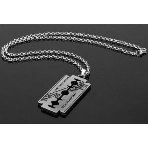 British rock band Judas pride blade Necklace personality creative razor pendant Pendant Jewelry