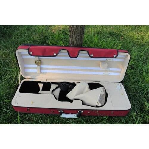 Red color violin case 4/4 Two code lockNew 4/4 violin case waterproof Oxford cloth lightweight and durable black super value