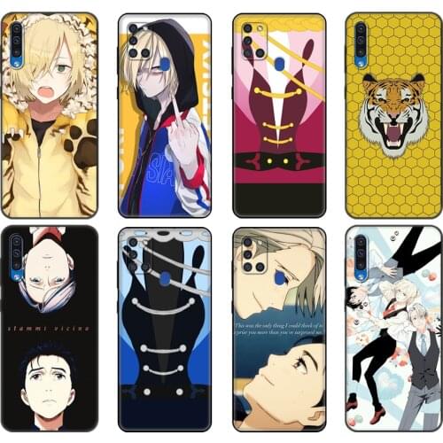 Black tpu Case For Samsung Galaxy A50 50S A30S A10 A01 A11 A21S A31 A41 A51 A71 M21 M30S S10 LITE Cover Yuri on Ice anime