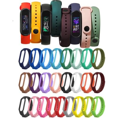 Color Strap for Xiomi Mi band 5 correa Bracelet for Mi band 5 Silicone Sport Wristband Watchband Strap for Mi band 5 Bracelet