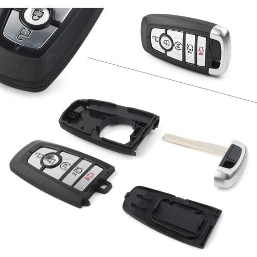 For 2017 2018 2019 2020 Ford Edge Fusion 5 Buttons Car Smart Remote Key Shell Case Fob Replacement Spare Parts with logo