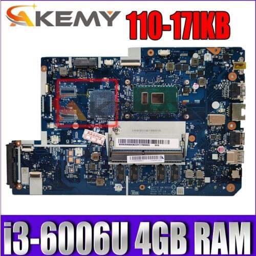 For Lenovo 110-17IKB 110 17IKB laptop motherboard SR2UW CPU:i3-6006U DDR4 4GB RAM DG710 NM-B031 100% test o