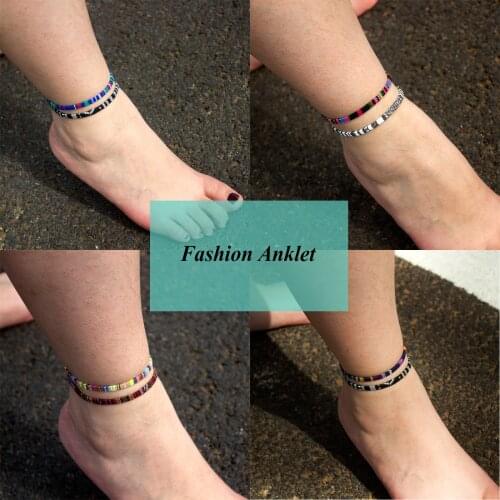Eif Dock Bohemian Beach Jewelry Female Anklets Foot Jewelry Leg Rope Chain On Foot Ankle Bracelets For Women Leg Chain Gifts