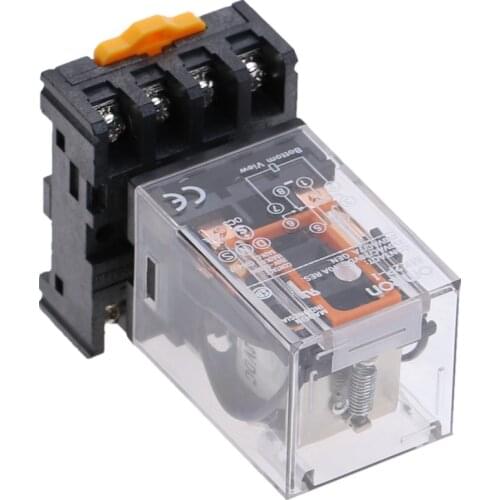 MK2P MK-2P ONE NEW PLUG IN RELAY 8PIN 2P FITS 110V 220V AC/ DC 12V 24V COIL with socket base
