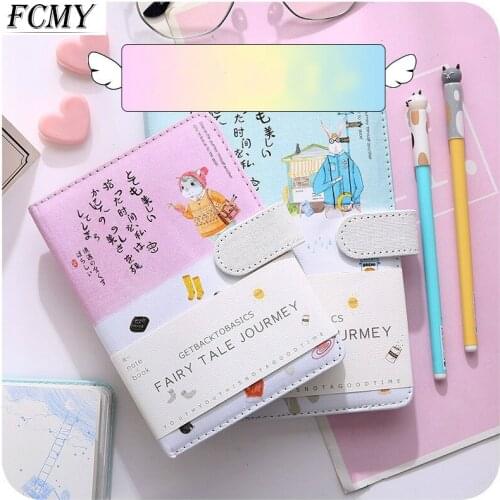 Kawaii Animal Notebook Cute Planner Colorful Cartoon Inners Soft Cover Note Pad Diary School Supplies Agenda 2021 Journal
