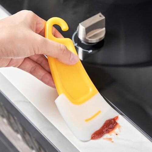 PP TPR Multi-function Oil Scraper Stove Dirt Decontamination Scraper Cleaning Scraper Cake Baking Tool Kitchen Accessories
