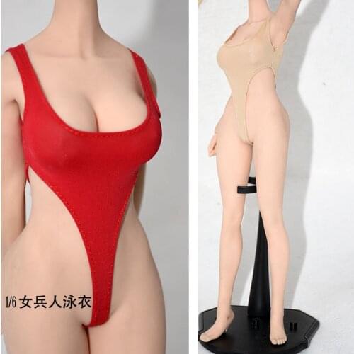 1/6 Female clothes Model High Cross Ice Silk Triangle Swimsuit Soldier Wetsuit Model Fit 12'' Action Figure Body