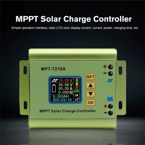 MPT-7210A Color LCD Display MPPT Solar Panel Charge Controller 24/36/48/60/72V Boost Solar Battery Controllers