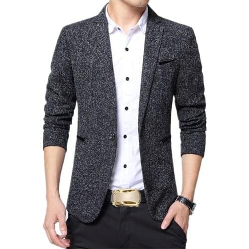 2021 Mens Blazers Autumn Winter Thick High Quality Custom Slim Suit Coat Casual Wool Warm Boutique Jacket