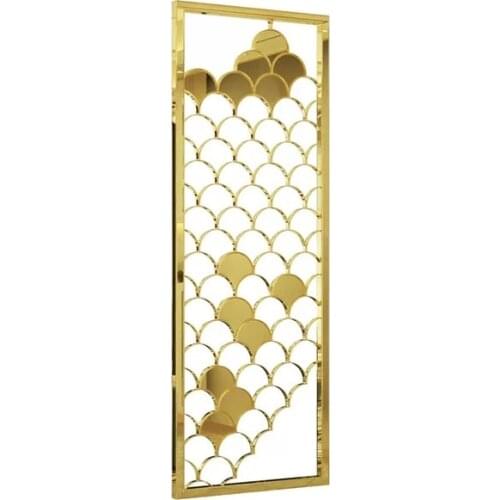 Stainless steel rose gold screen commercial hotel partition fence living room new Chinese style