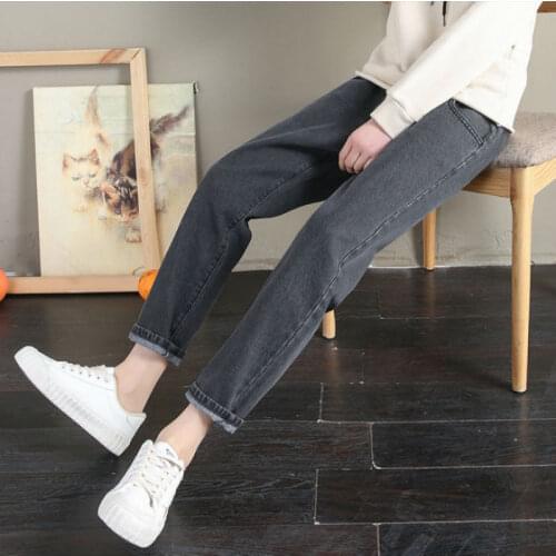 For Pregnant Women Clothes Loose Casual Straight Jeans Pregnancy Trousers Maternity Boyfriend Style Denim Jeans Maternity Pants