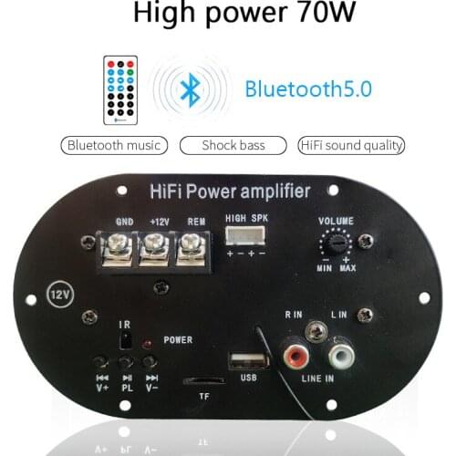 Mono Bluetooth Function HiFi Power Amplifier AC 110V 220V 12/24V Digital Bluetooth 5.0 Stereo Amplifier Board Digital Amplifier