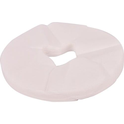 100pcs/set Disposable Spa Pillow Cover Non Woven Fabric Face Pad SPA Gel Face Rest Overlay Pad Massage Table Face Hole Cover