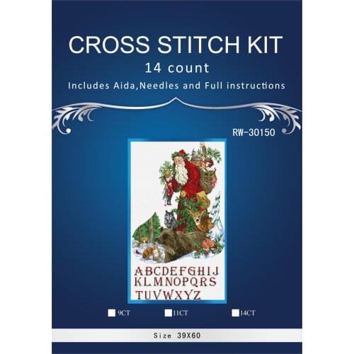 Oneroom Snow birds christmas sock Embroidery Crafts Needlework 14CT Unprinted Arts Cross Stitch Kits DMC DIY Quality 41