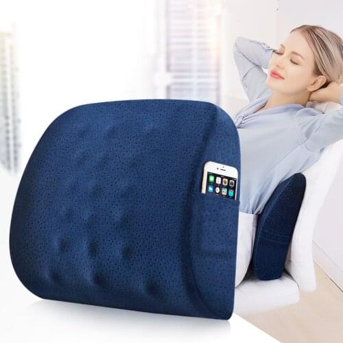 Orthopedic Pillow Car Cushion Massage Memory Foam Under The Back for Chairs Large Back Relief Slow Rebound Health Care Cushion