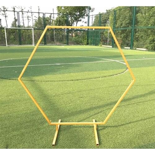 Wedding Props Hexagonal Arch Iron Shelf Stage Decoration Single Arch Flower Outdoor Lawn Road Guide Home Birthday Party Supplies